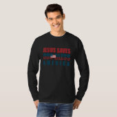 Jesus Christus Jesus Rette uns Gott segne Amerika T-Shirt (Vorne ganz)