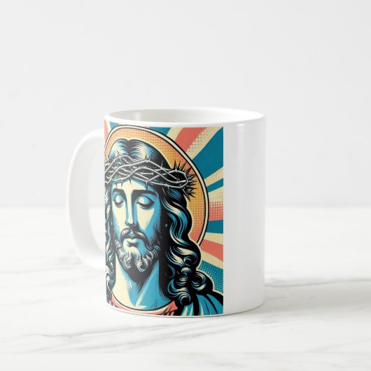 Jesus Christus Kaffeetasse (Vorderseite Links)