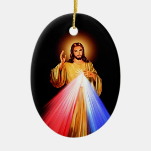 Jesus Christus Keramik Oval Ornament