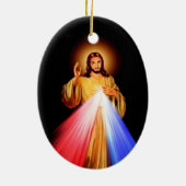 Jesus Christus Keramik Oval Ornament (Hinten)