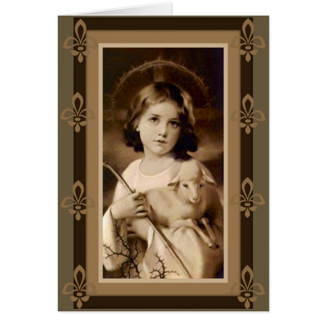 Jesus Christus-Kinderjungen-Lamm-Personal (Vorne)