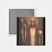 Jesus Christus König der Welt Magnet (Vorderseite/Rückseite)