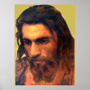 Jesus-Christus-Kopfstudie vor 1872 von I. Kramskoi Poster