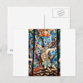 Jesus Christus Kreuzigung Buntglasfenster Postkarte (Vorne/Hinten)