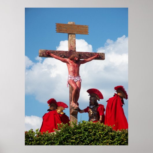 Jesus Christus Kreuzigung Kreuz Christliches Poste Poster (Vorne)