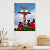 Jesus Christus Kreuzigung Kreuz Christliches Poste Poster (Küche)
