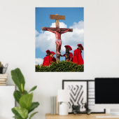 Jesus Christus Kreuzigung Kreuz Christliches Poste Poster (Heimbüro)