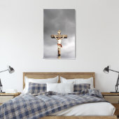 Jesus Christus Kreuzigung Skulptur Leinwanddruck (Insitu (Schlafzimmer))