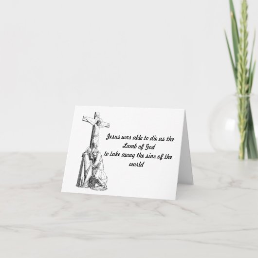 Jesus Christus KreuzLamm Gottes Karte (Vorderseite)