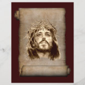 Jesus Christus Krone von Thorns auf Scroll Flyer (Vorne)