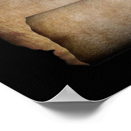 Jesus Christus Krone von Thorns auf Scroll Poster (Ecke)