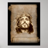Jesus Christus Krone von Thorns auf Scroll Poster (Vorne)