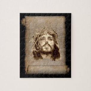 Jesus Christus Krone von Thorns auf Scroll Puzzle