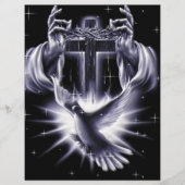 Jesus Christus Krone von Thorns und Taube Flyer (Vorne)