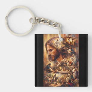 Jesus Christus Kunst-T-Shirt   Inspirierend Christ Schlüsselanhänger