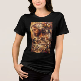Jesus Christus Kunst-T-Shirt | Inspirierend Christ Tri-Blend Shirt