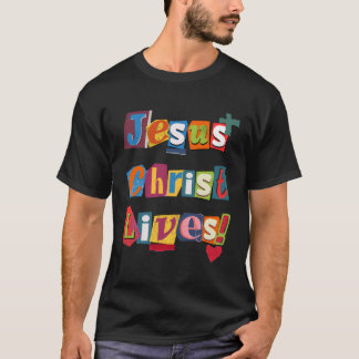 Jesus Christus lebt für Christliche Kunst der Scra T-Shirt
