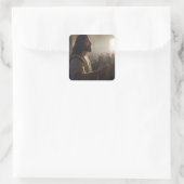 Jesus Christus Lehre in dem gewählten Tempel Quadratischer Aufkleber (Tasche)