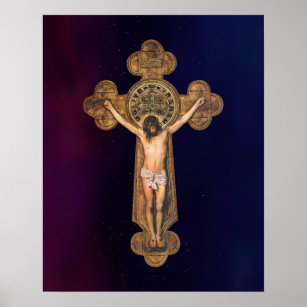 Jesus Christus Leidenschaft Crucifixe St Benedikt  Poster