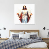 Jesus Christus Leinwand. Leinwanddruck (Insitu (Schlafzimmer))