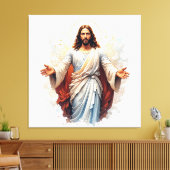 Jesus Christus Leinwand. Leinwanddruck (Insitu (Wohnzimmer))