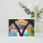 Jesus Christus Letztes Abendmahlsfenster aus feste Postkarte (Stehend Vorderseite)