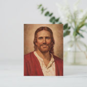Jesus Christus liebendes Lächeln Postkarte (Stehend Vorderseite)