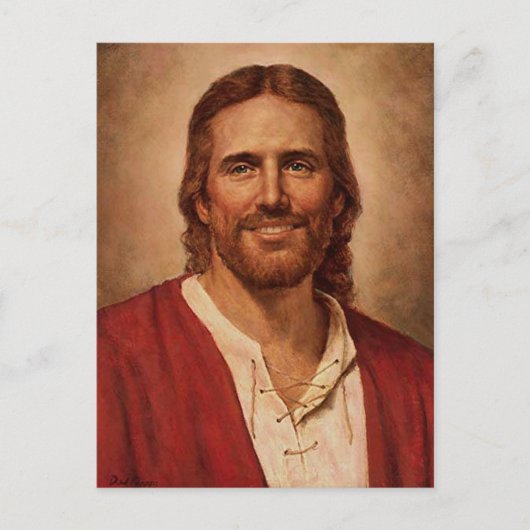 Jesus Christus liebendes Lächeln Postkarte (Vorderseite)