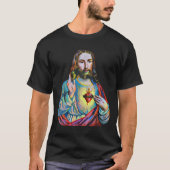 Jesus Christus Lord Savior abstrakte Originalkunst T-Shirt (Vorderseite)