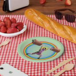 Jesus Christus macht die Sauberkeit und Jerk Pappteller