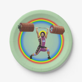 Jesus Christus macht die Sauberkeit und Jerk Pappteller