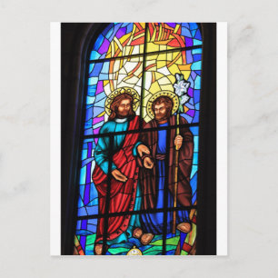 Jesus Christus mein Hirte Bleiglasfenster Postkarte