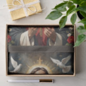 Jesus Christus mit Blume und heiligen Tauben erobe Seidenpapier (Geschenk)