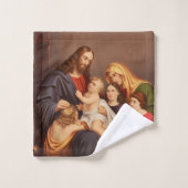 Jesus Christus mit den Kindern Badhandtuch Set (Waschlappen)