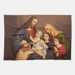 Jesus Christus mit den Kindern Geschirrtuch