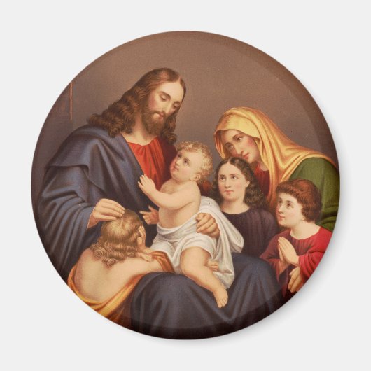 Jesus Christus mit den Kindern Magnet (Vorne)