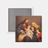 Jesus Christus mit den Kindern Magnet (Vorderseite/Rückseite)