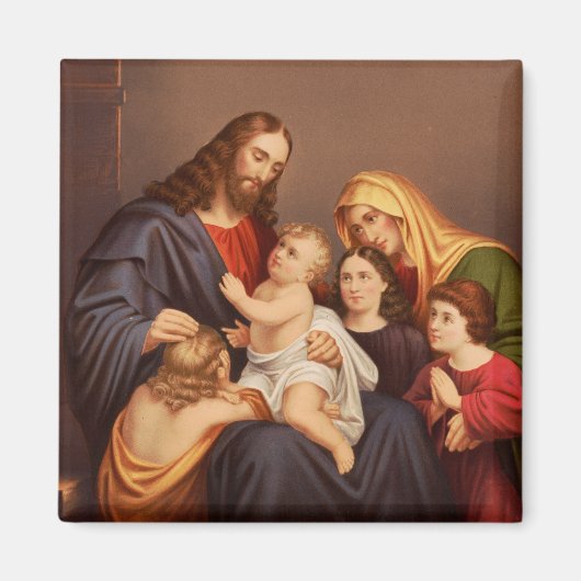 Jesus Christus mit den Kindern Magnet (Vorne)