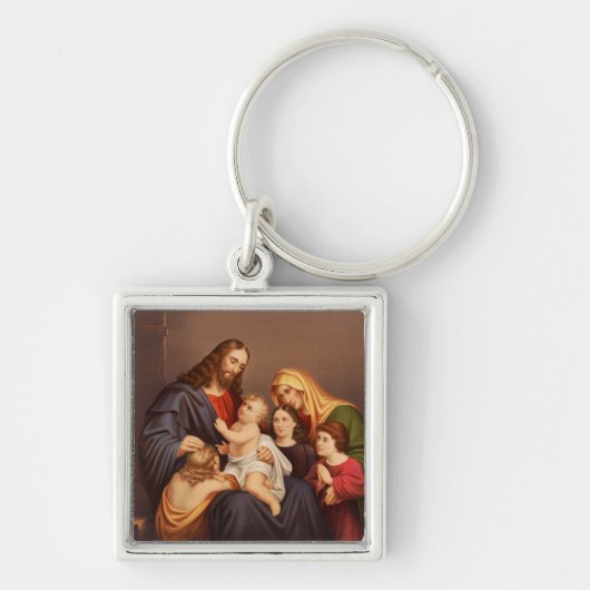 Jesus Christus mit den Kindern Schlüsselanhänger (Vorne)
