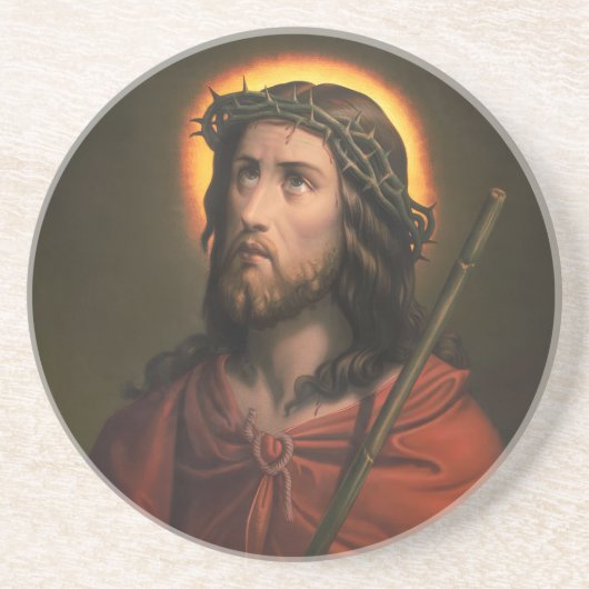 Jesus Christus mit der Krone von Thorns Getränkeuntersetzer (Vorne)