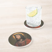 Jesus Christus mit der Krone von Thorns Getränkeuntersetzer (Seite)