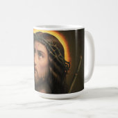 Jesus Christus mit der Krone von Thorns Kaffeetasse (VorderseiteRechts)