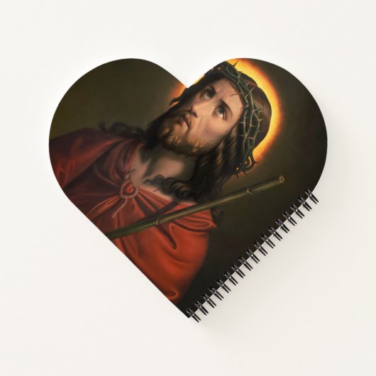 Jesus Christus mit der Krone von Thorns Notizblock (Rückseite)