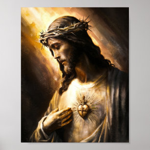 Jesus Christus mit der Krone von Thorns Poster
