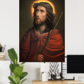 Jesus Christus mit der Krone von Thorns Poster (Heimbüro)