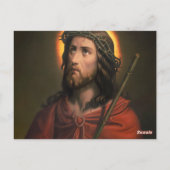 Jesus Christus mit der Krone von Thorns Postkarte (Rückseite)