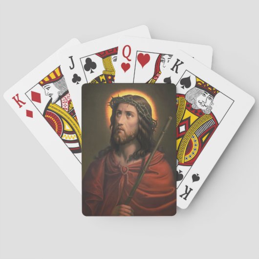 Jesus Christus mit der Krone von Thorns Spielkarten (Rückseite)