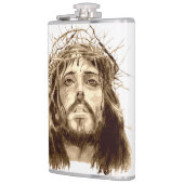 Jesus Christus mit Dornenkrone Flachmann (Links)