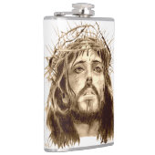 Jesus Christus mit Dornenkrone Flachmann (Rechts)