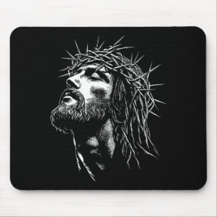 Jesus Christus mit Dornenkrone Jesus Grafik  Mousepad